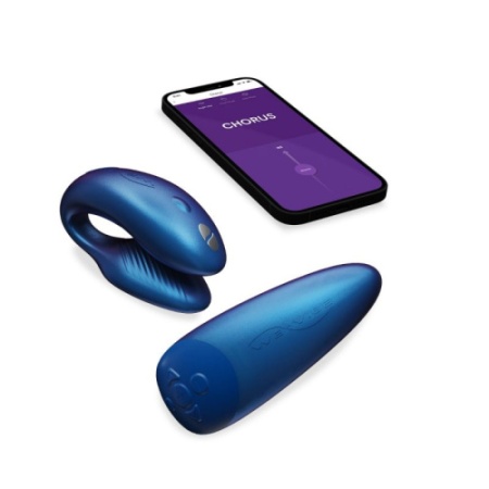 We-Vibe Chorus - вибратор для пар с сенсорным пультом и управлением через телефон синий
